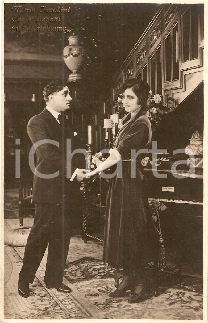 Fotografia d epoca originale 1921 IL RICHIAMO Maria JACOBINI e Carlo BENETTI Regia Gennaro RIGHELLI Cartolina 1