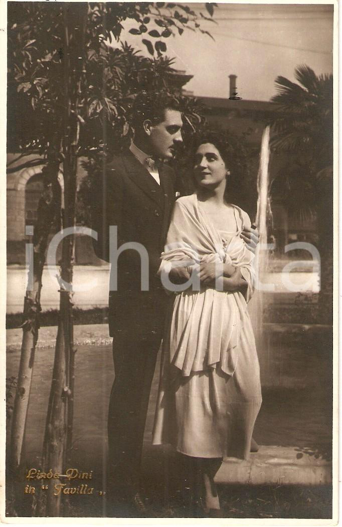 Fotografia d epoca originale 1921 FAVILLA Attrice Linda PINI nel film di Ivo ILLUMINATI Cartolina 1