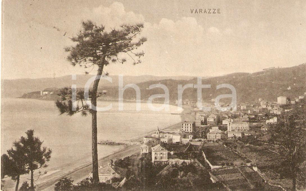 Cartolina originale da collezione 1910 VARAZZE SV Veduta panoramica generale Cartolina FP VG 1