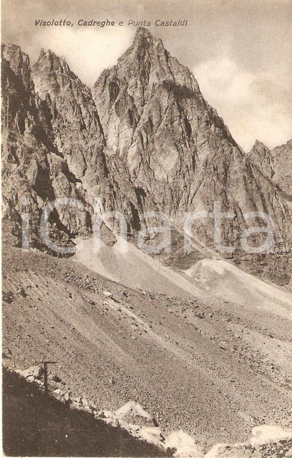 Cartolina originale da collezione 1925 ca CUNEO Monte VISOLOTTO Cadreghe e Punta Castaldi Alpi COZIE *Cartolina FP 1