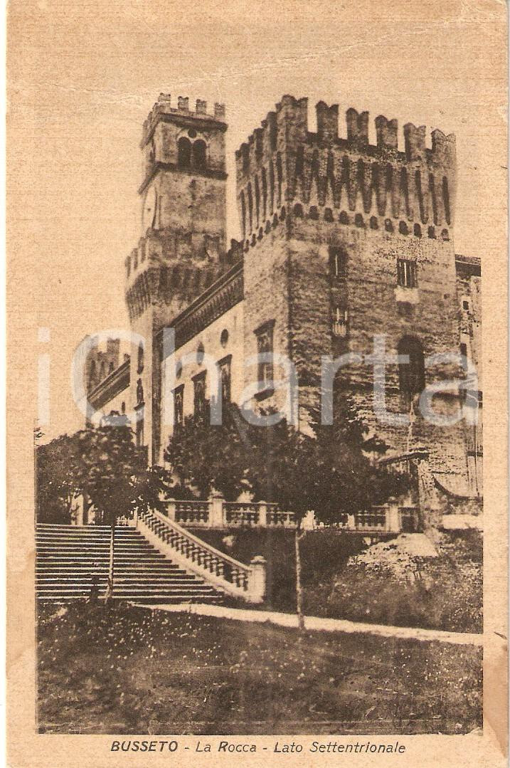 Cartolina originale da collezione 1950 BUSSETO PR Rocca PALLAVICINO  Lato Settentrionale Cartolina FP VG 1
