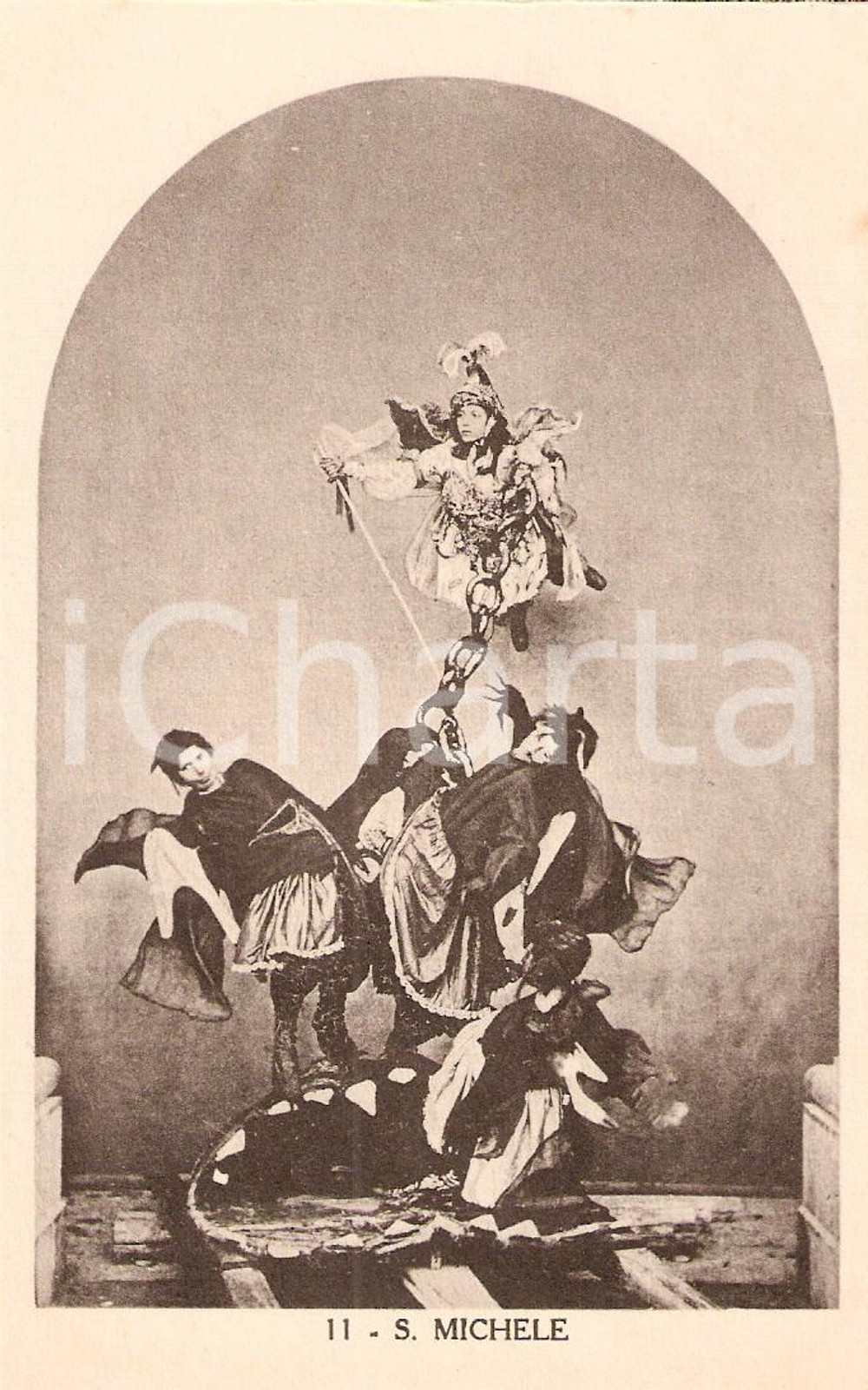 Cartolina originale da collezione 1930 ca CAMPOBASSO Sagra dei Misteri SAN MICHELE *Cartolina n. 11 1