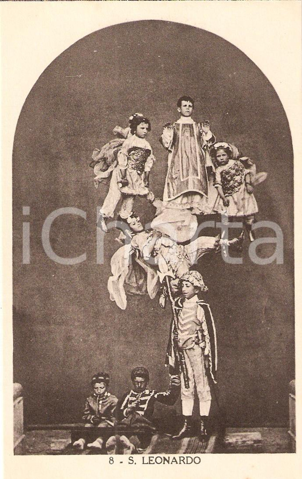 Cartolina originale da collezione 1930 ca CAMPOBASSO Sagra dei Misteri SAN LEONARDO *Cartolina n. 8 1