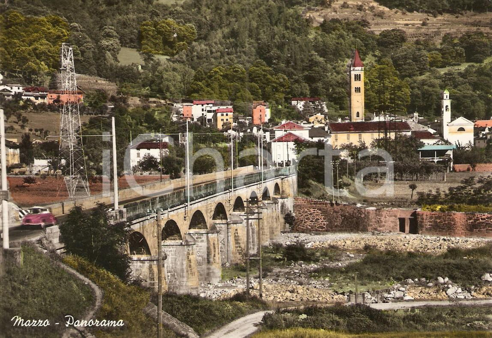 Cartolina originale da collezione 1967 MAZZO DI VALTELLINA SO Panorama con ponte sull ADDA Cartolina FG VG 1