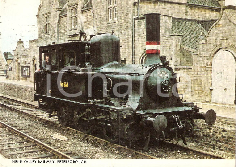 Cartolina originale da collezione 1983 PETERBOROUGH UK Nene Valley Railway NVR Locomotive No. 656 Cartolina 1