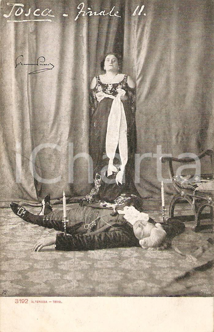Cartolina originale da collezione 1900 ca TEATRO TOSCA Finale II Cartolina FP NV 1