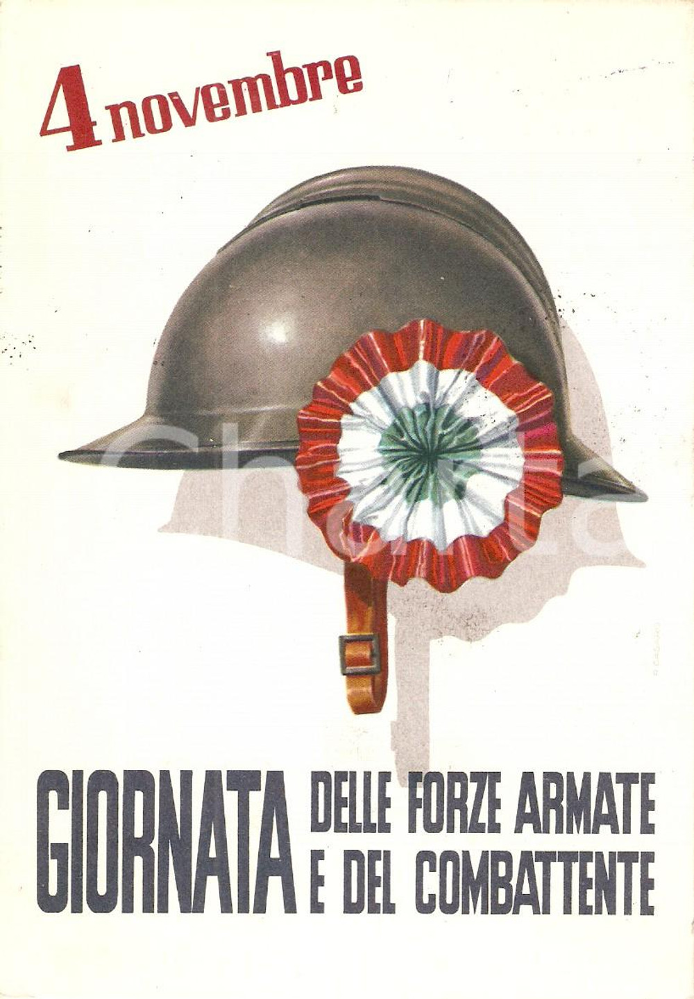 Cartolina originale da collezione 1961 GIORNATA FORZE ARMATE E COMBATTENTE Illustrazione Renato CASARO *Cartolina 1
