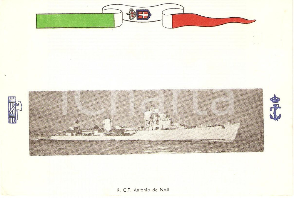 Cartolina originale da collezione 1940 ca MARINA MILITARE Regio cacciatorpediniere Antonio DA NOLI Cartolina FG NV 1