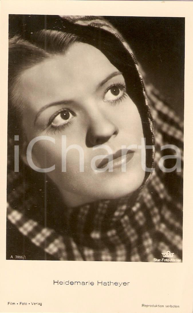 Cartolina originale da collezione 1940 ca CINEMA Actress Heidemarie HATHEYER Portrait Cartolina FP NV 1