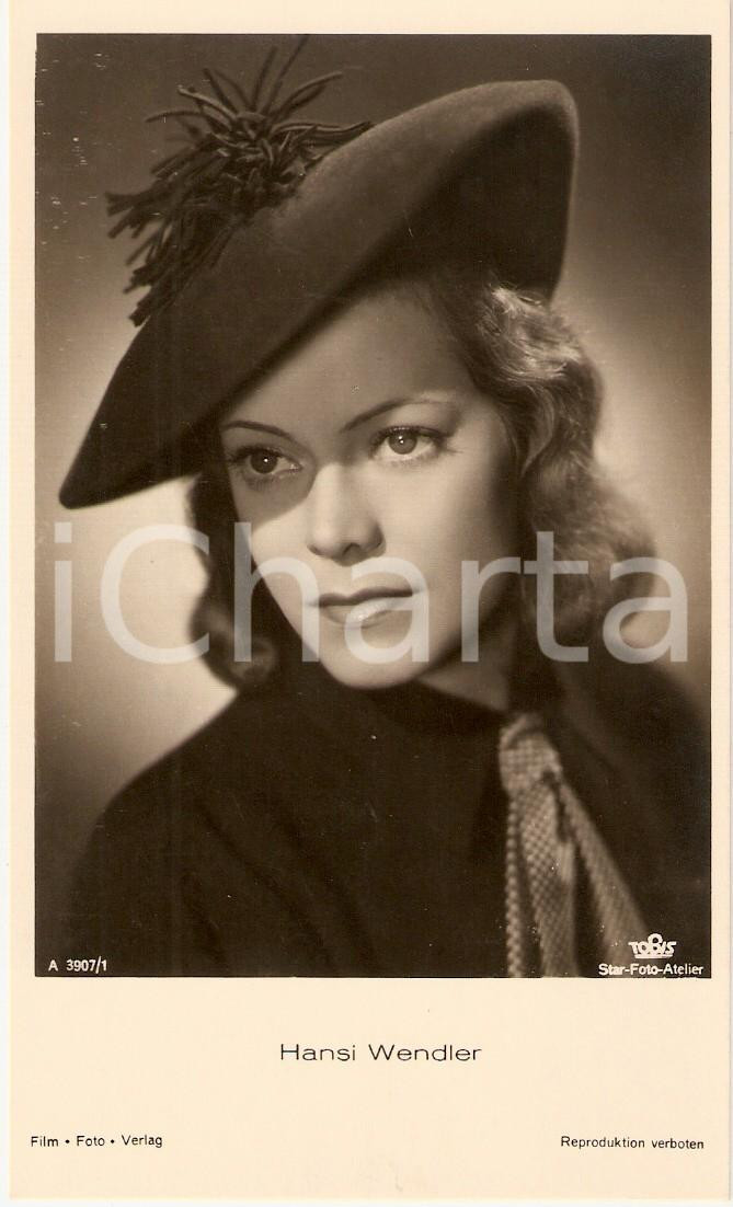 Cartolina originale da collezione 1940 ca CINEMA Actress Hansi WENDLER Portrait Cartolina FP NV 1