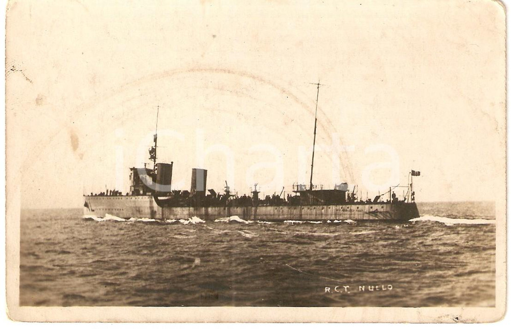 Cartolina originale da collezione 1927 MARINA MILITARE Regia nave Francesco NULLO Cacciatorpediniere *Cartolina FP 1