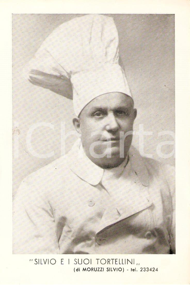 Cartolina originale da collezione 1950 ca BOLOGNA Ristorante Silvio MORUZZI e i suoi tortellini Cartolina FP NV 1