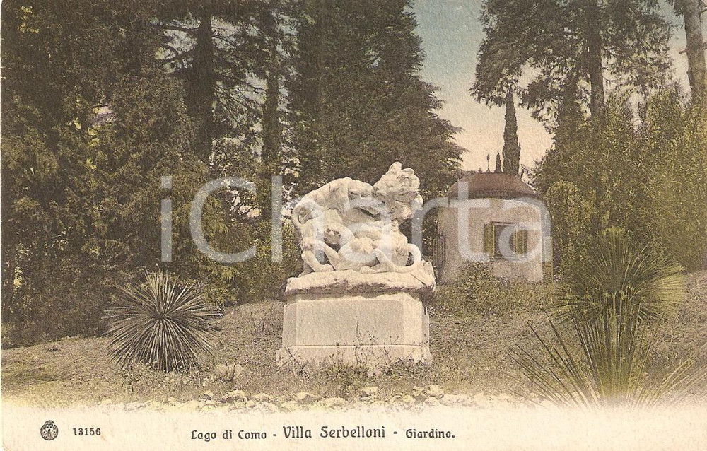 Cartolina originale da collezione 1925 BELLAGIO (CO) Giardino di VILLA SERBELLONI *Cartolina FP VG 1