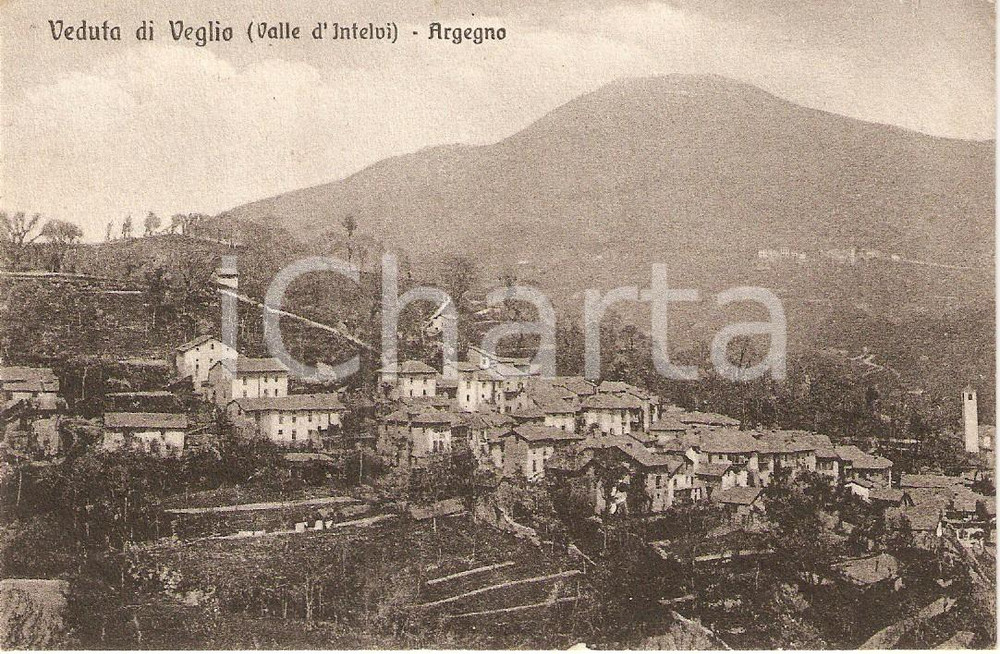 Cartolina originale da collezione 1918 CERANO D INTELVI CO Frazione di VEGLIO ad ARGEGNO Cartolina FP VG 1