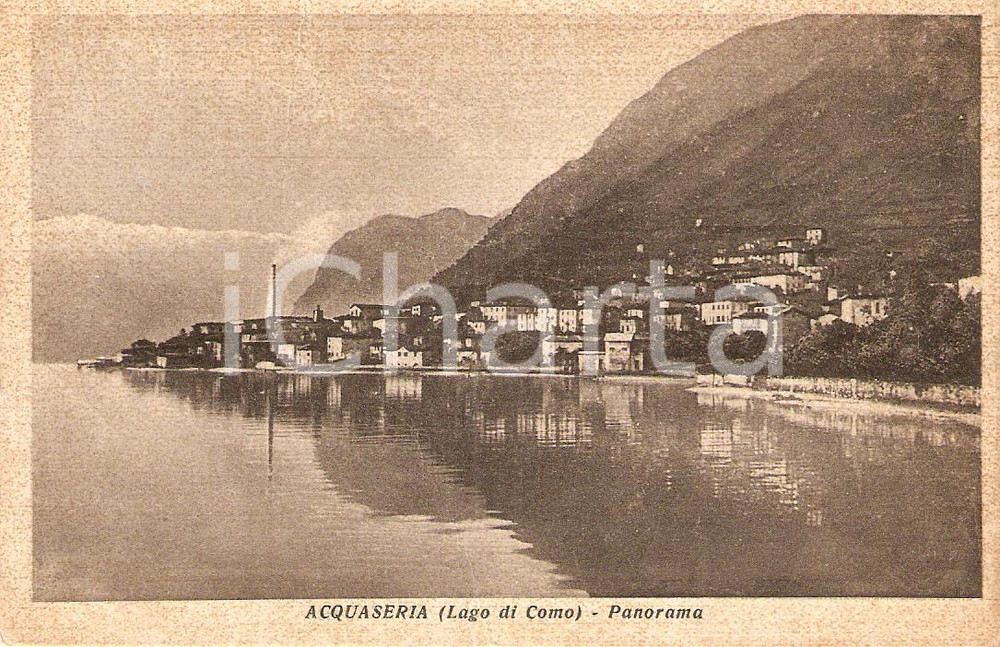 Cartolina originale da collezione 1949 ACQUASERIA (CO) Panorama con LAGO DI COMO *Cartolina FP VG 1