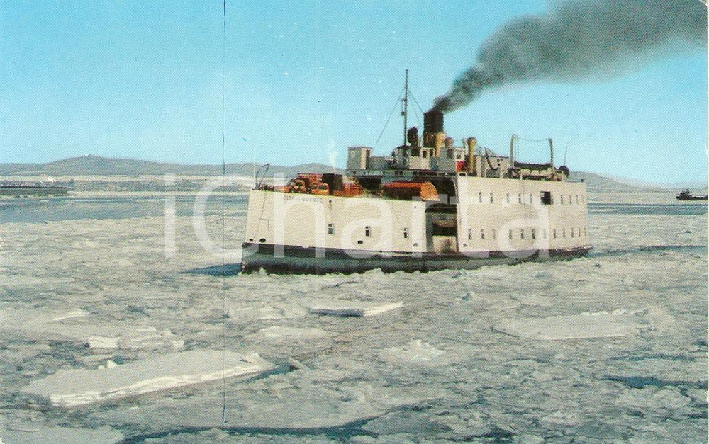 Cartolina originale da collezione 1960 ca CANADA Winter ferry between QUEBEC and LEVIS Cartolina FG NV 1