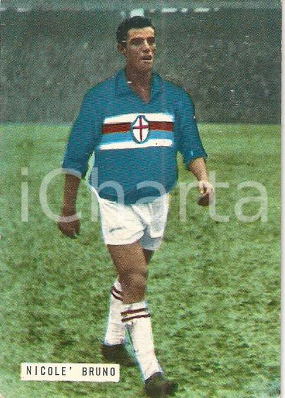 Oggetto da collezione cartaceo EDIZIONI FOTO CALCIO - CALCIATORI 1965 - 1966 Bruno NICOLE' n. 179 SAMPDORIA 1