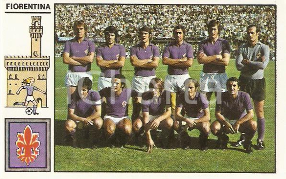 Oggetto da collezione cartaceo PANINI - CALCIATORI 1971 - 1972 Figurina FIORENTINA Formazione (1) 1