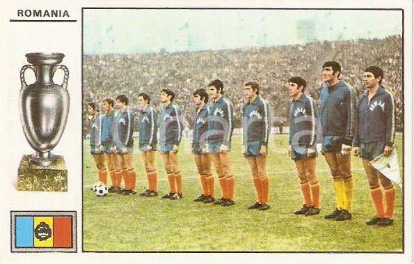 Oggetto da collezione cartaceo PANINI  CALCIATORI 1971  1972 Figurina EUROPEI Formazione ROMANIA Nazionale 1