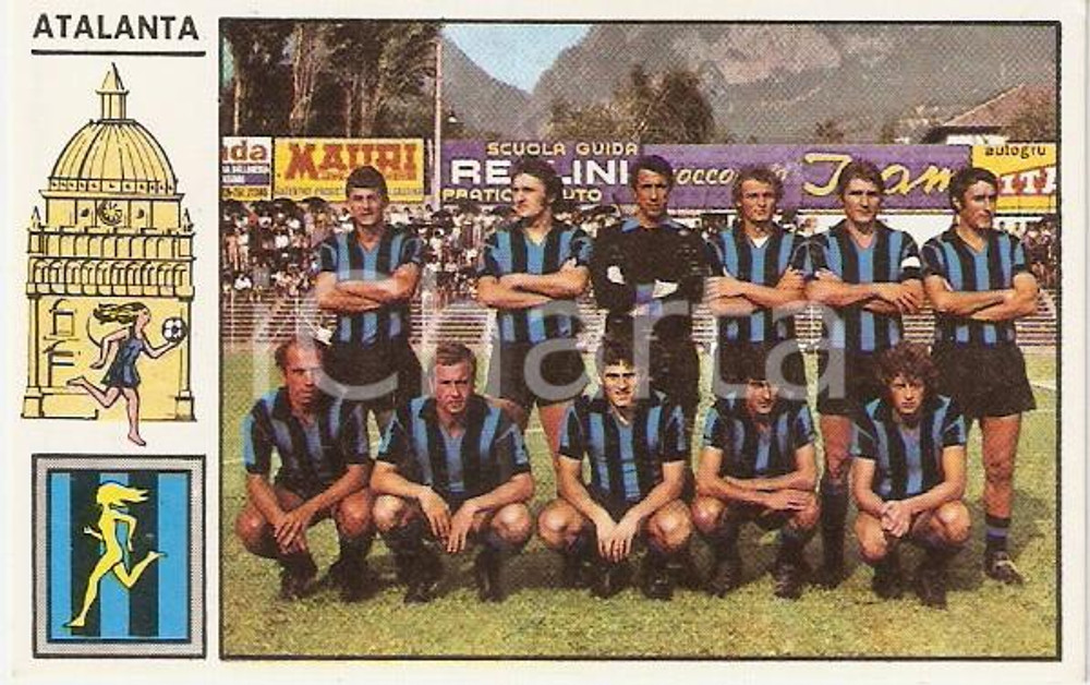 Oggetto da collezione cartaceo PANINI - CALCIATORI 1971 - 1972 Figurina ATALANTA Formazione 1