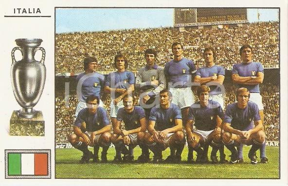 Oggetto da collezione cartaceo PANINI  CALCIATORI 1971  1972 Figurina EUROPEI Formazione ITALIA 1