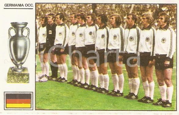 Oggetto da collezione cartaceo PANINI  CALCIATORI 1971  1972 Figurina EUROPEI Formazione GERMANIA 1