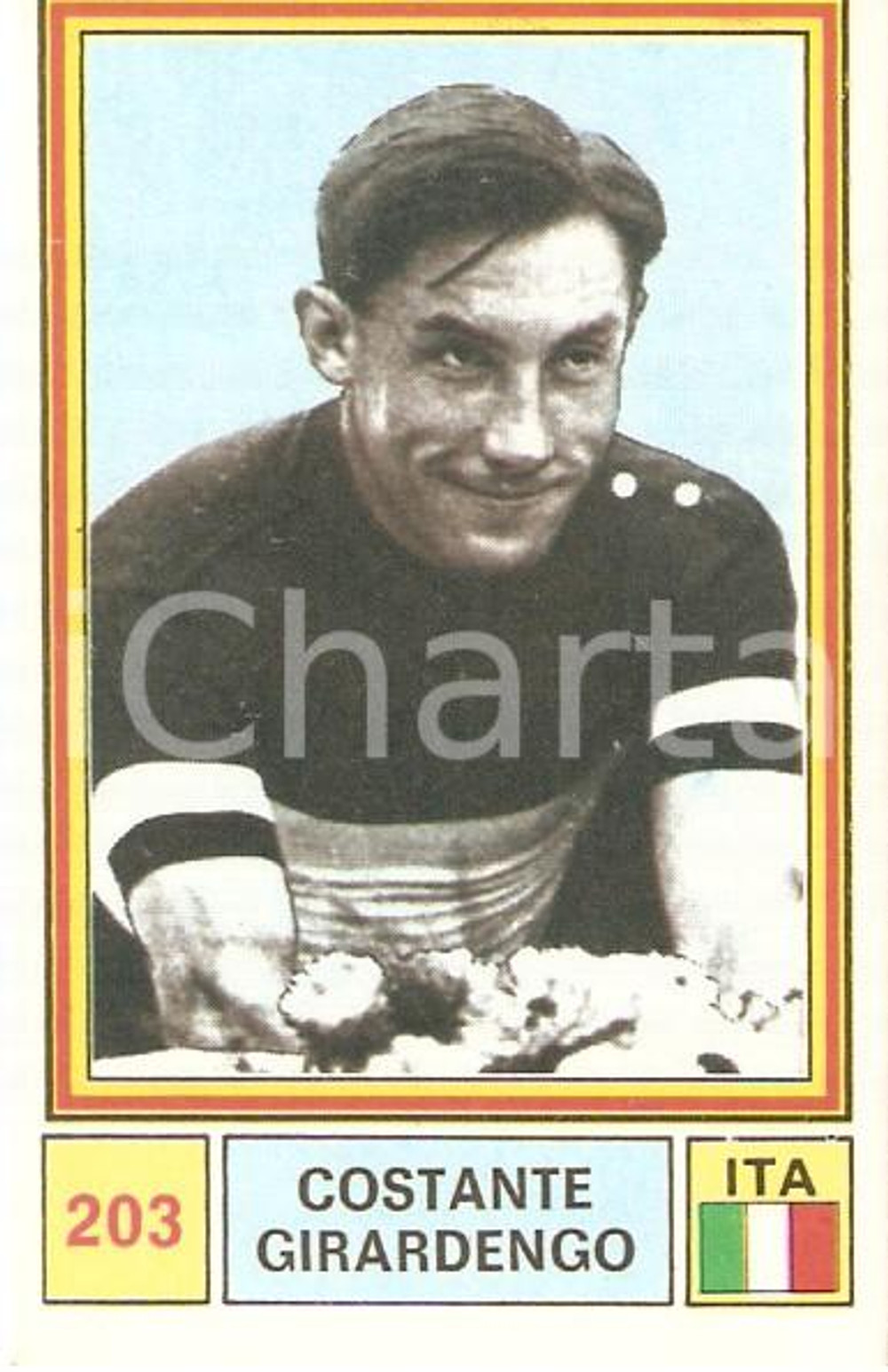 Oggetto da collezione cartaceo PANINI  SPRINT 1971 Figurina valida Costante GIRARDENGO n. 203 Ciclismo 1