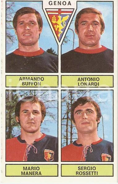 Oggetto da collezione cartaceo PANINI CALCIATORI 1971  1972 Figurina GENOA Buffon Lonardi Manera Rossetti 1 1