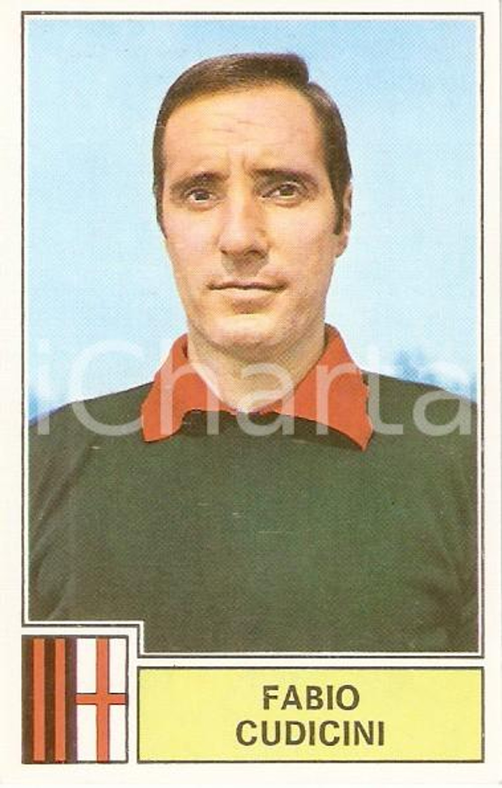 Oggetto da collezione cartaceo PANINI CALCIATORI 1971  1972 Figurina Fabio CUDICINI Serie A MILAN 1 1