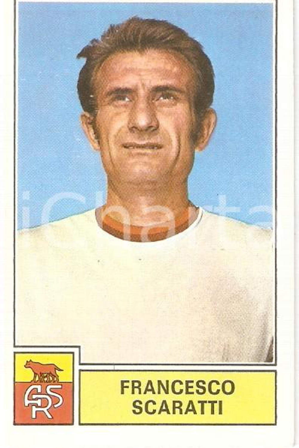 Oggetto da collezione cartaceo PANINI - CALCIATORI 1971 - 1972 Figurina Francesco SCARATTI Serie A ROMA 1