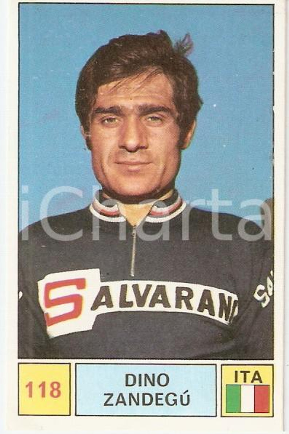 Oggetto da collezione cartaceo PANINI  SPRINT 1971 Figurina valida Dino ZANDEGU  n. 118 Ciclismo SALVARANI 1