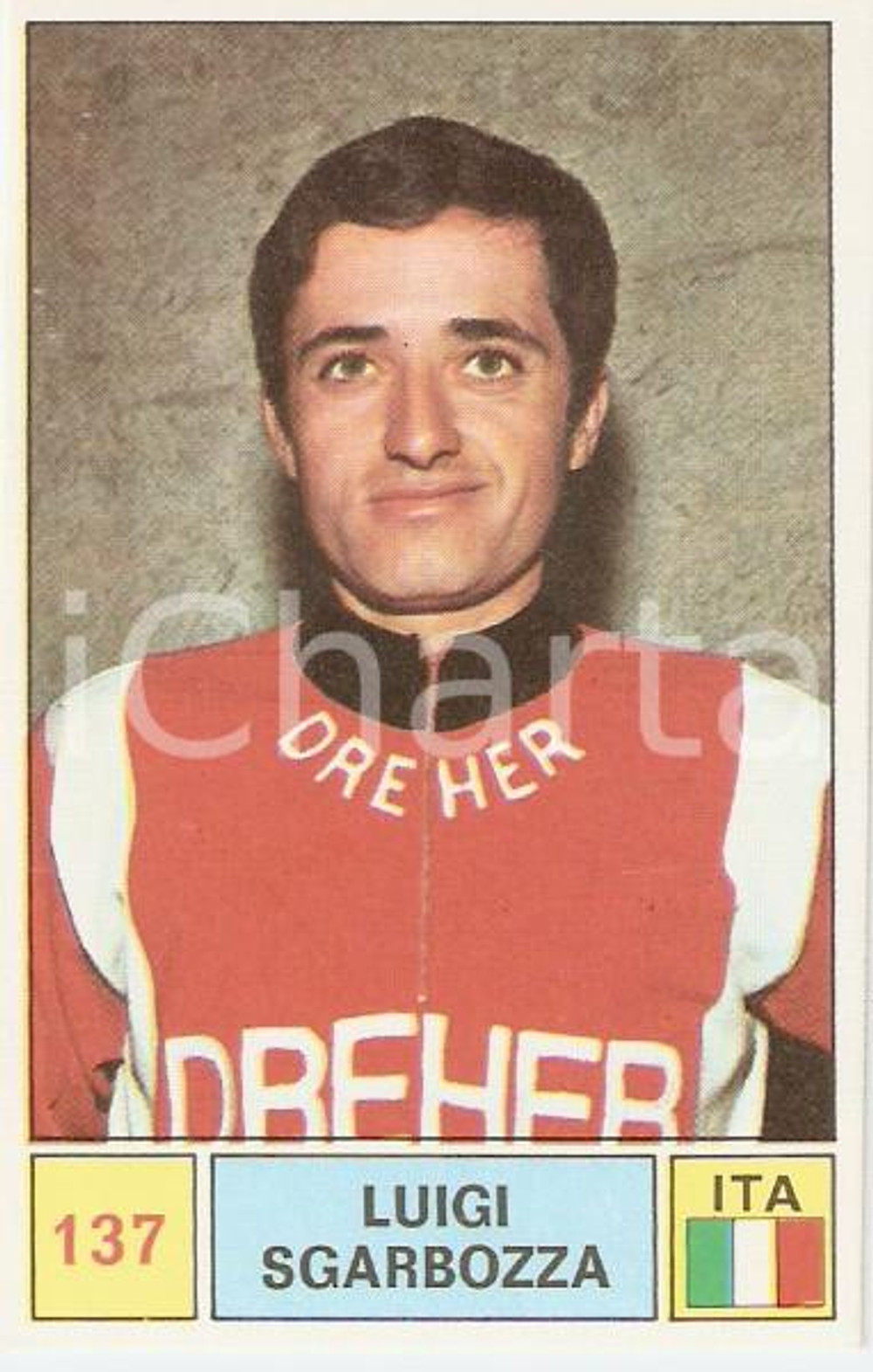 Oggetto da collezione cartaceo PANINI SPRINT 1971 Figurina Luigi SGARBOZZA n. 137 Ciclismo Sponsor DREHER 2 1