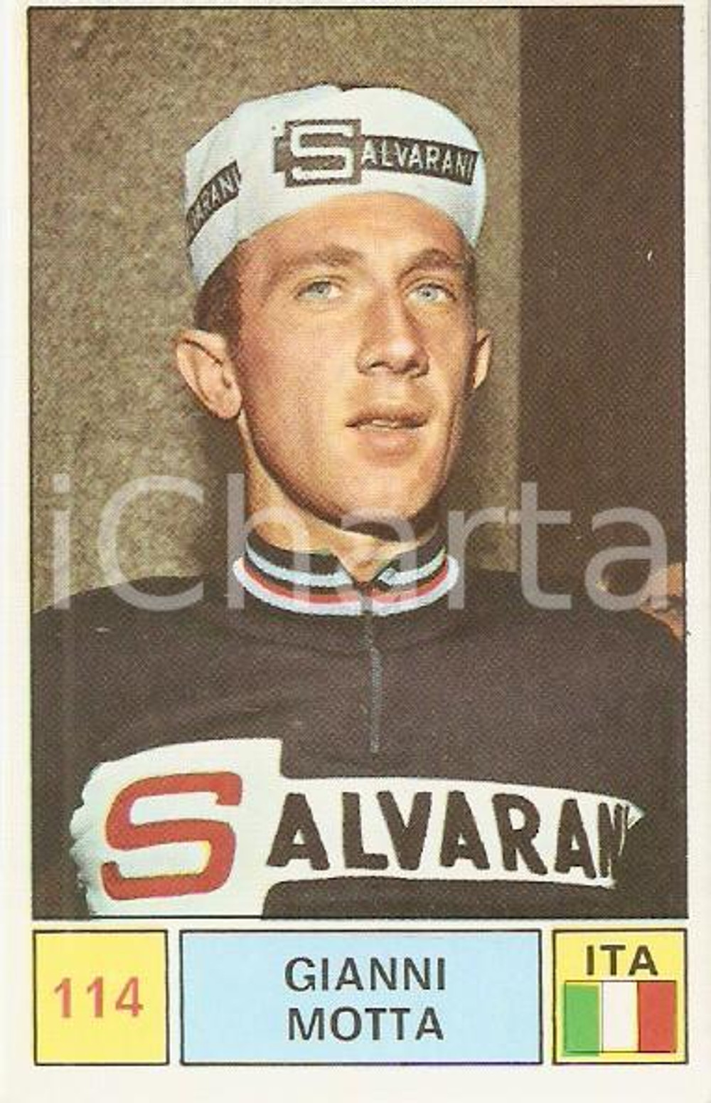 Oggetto da collezione cartaceo PANINI  SPRINT 1971 Figurina Gianni MOTTA n. 114 Ciclismo Sponsor SALVARANI 1