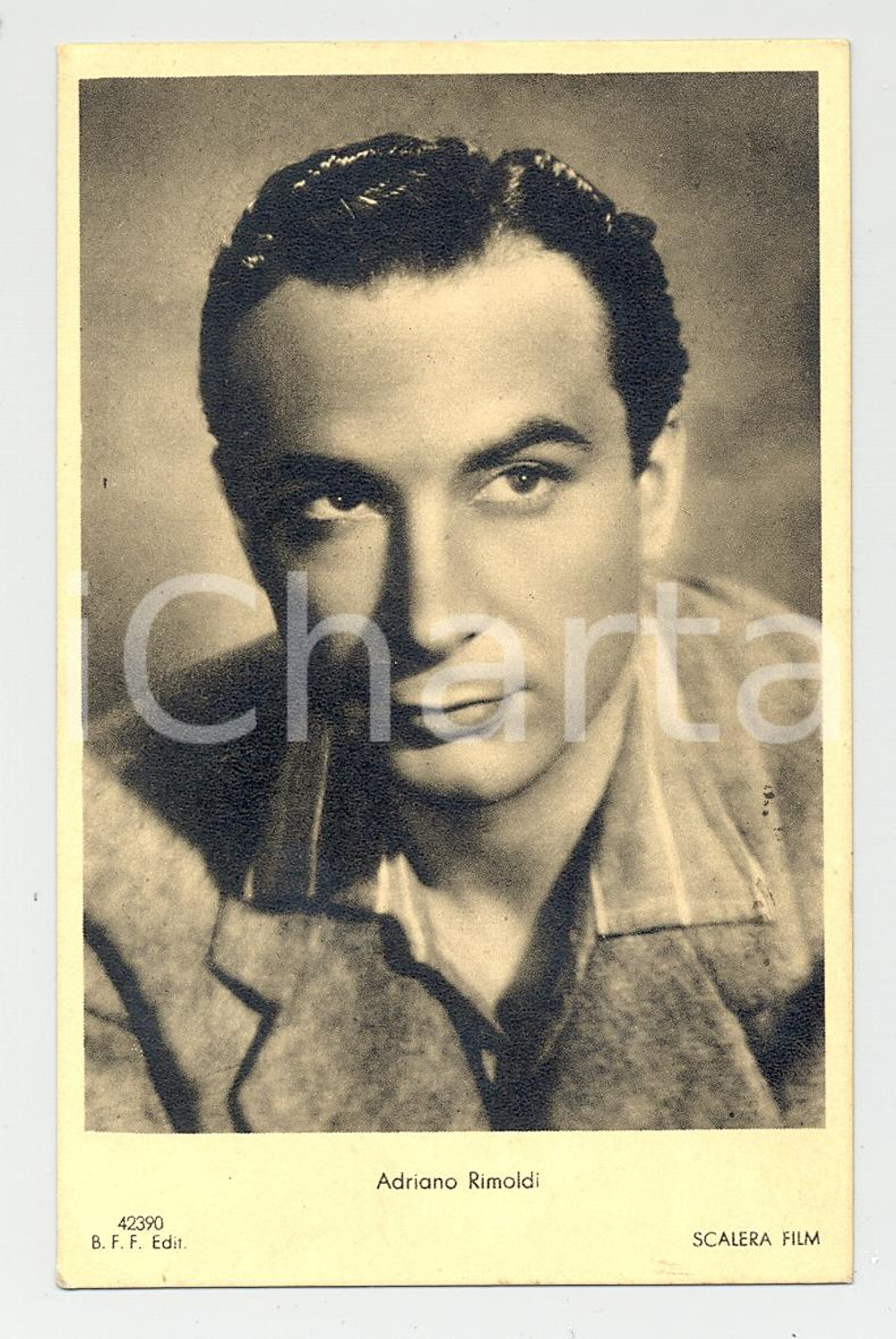 Cartolina originale da collezione 1943 Adriano Rimoldi, Attore Fotoritratto d epoca 1