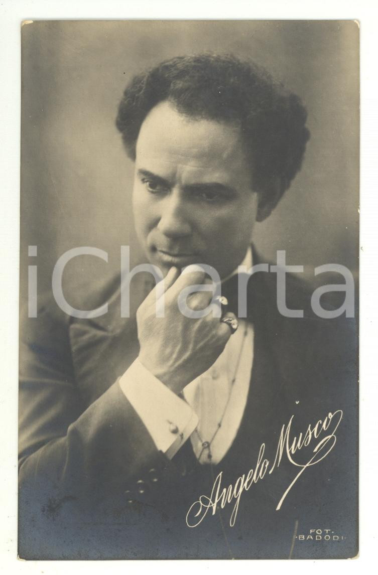 Cartolina originale da collezione 1910 Angelo Musco Ritratto Attore Cinema e Teatro 1