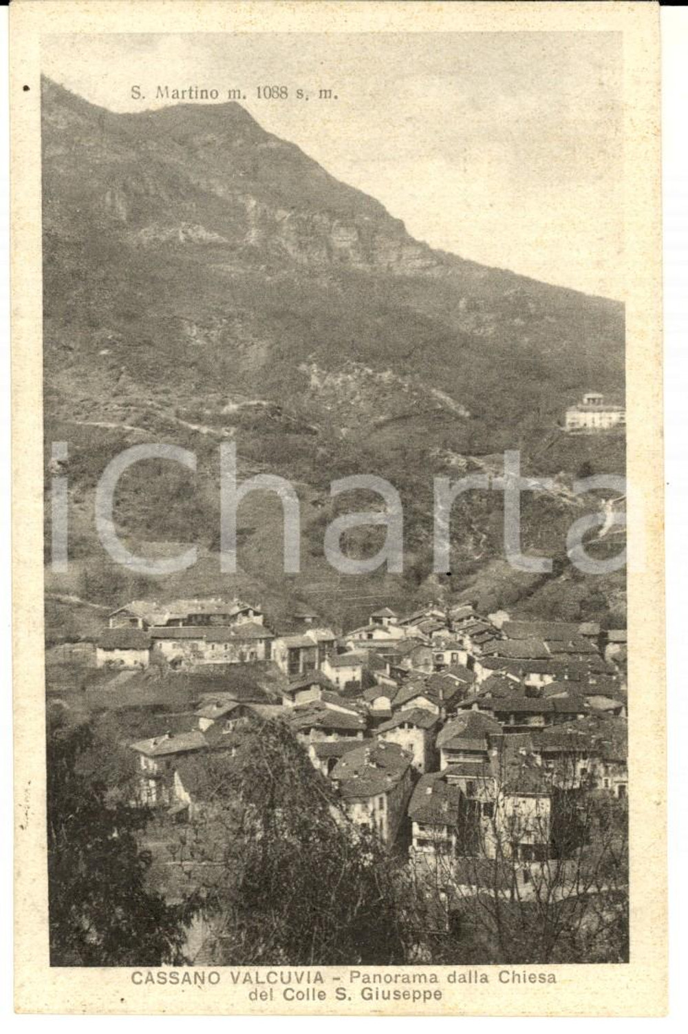 Cartolina originale da collezione 1939 CASSANO VALCUVIA VA Panorama da chiesa del colle SAN GIUSEPPE Cartolina 1