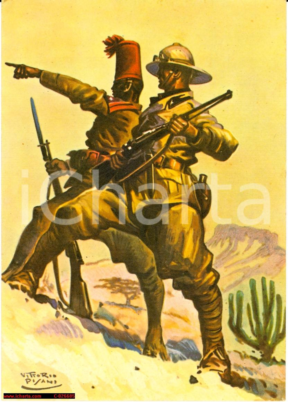 Cartolina originale da collezione 1937 Eritrea Camicie Nere MVSN - Vittor Pisani 1