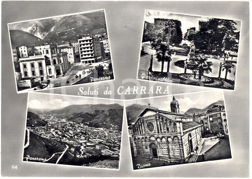 Cartolina originale da collezione 1969 CARRARA (MS) Vedutine saluti da Carrara FG NV 1