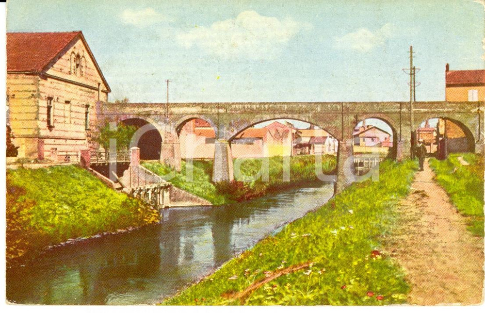 Cartolina originale da collezione 1930 Beni REGIO DEMANIO Canale LANZA Elevatore del Valentino *Cartolina FP NV 1
