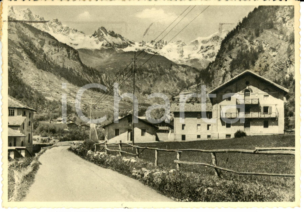 Cartolina originale da collezione 1950 OLLOMONTE (AO) Casa Alpina dei PP. Barnabiti *Cartolina postale FG VG 1