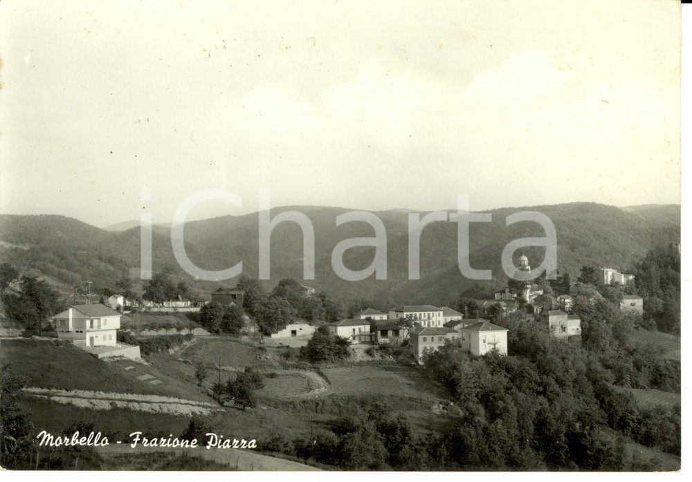 Cartolina originale da collezione 1967 MORBELLO (AL) Frazione Piazza *Cartolina postale FG VG 1