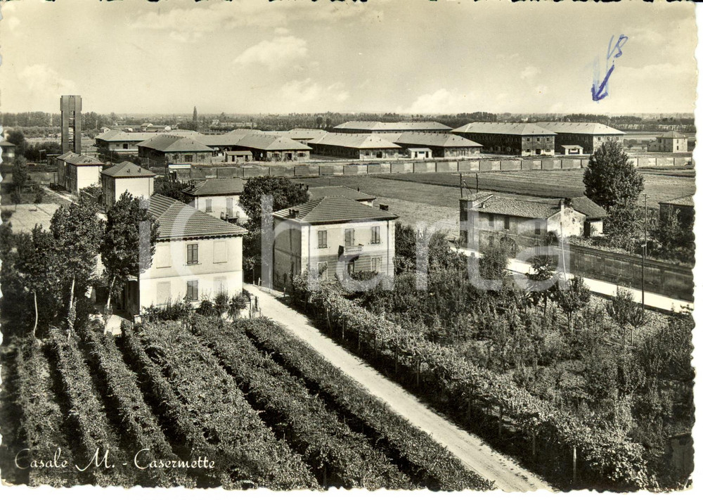 Cartolina originale da collezione 1950 CASALE MONFERRATO (AL) Casermette *Cartolina postale FG VG 1