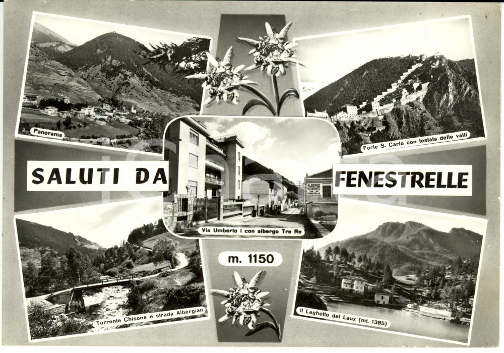 Cartolina originale da collezione 1967 FENESTRELLE (TO) Vedutine del paese *Cartolina postale FG VG 1