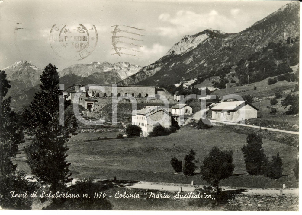 Cartolina originale da collezione 1957 FENIL DI SALABERTANO TO Colonia Maria Ausiliatrice Cartolina postale FG 1