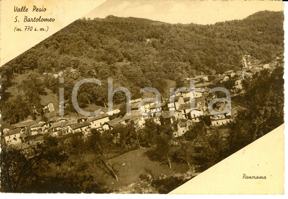 Cartolina originale da collezione 1939 S. BARTOLOMEO VALLE PESIO (CN) Panorama *Cartolina postale FG VG 1