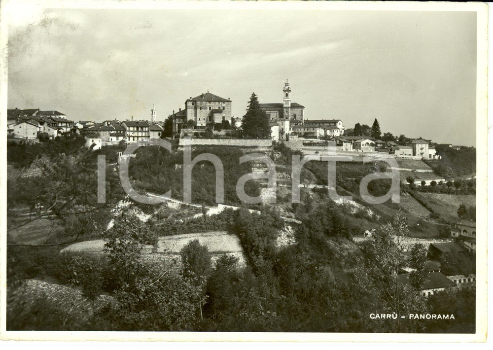 Cartolina originale da collezione 1942 CARRU' (CN) Panorama *Cartolina postale FG VG 1