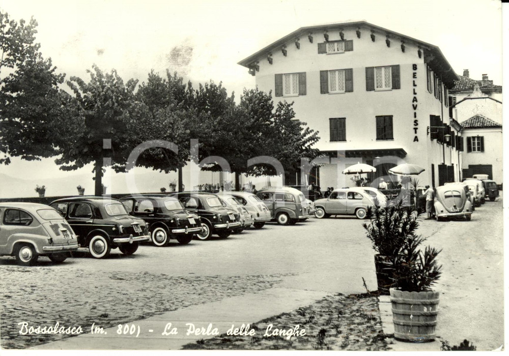 Cartolina originale da collezione 1965 BOSSOLASCO (CN) Hotel Bellavista *Cartolina postale FG VG 1