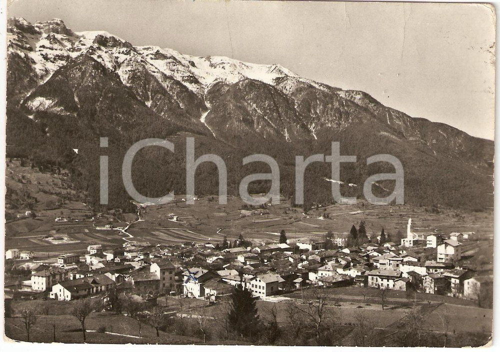 Cartolina originale da collezione 1950 ca VIGOLO VATTARO (TN) Panorama con la Vigolana *Cartolina postale FG NV 1