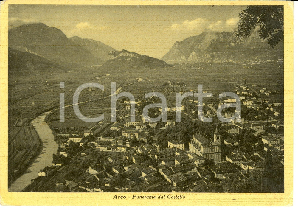Cartolina originale da collezione 1940 ca ARCO (TN) Panorama dal Castello *Cartolina postale FG NV 1