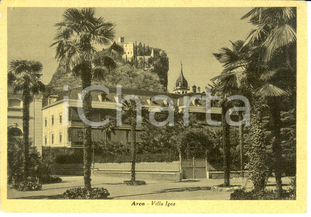 Cartolina originale da collezione 1940 ca ARCO (TN) Villa Igea *Cartolina postale FG NV 1
